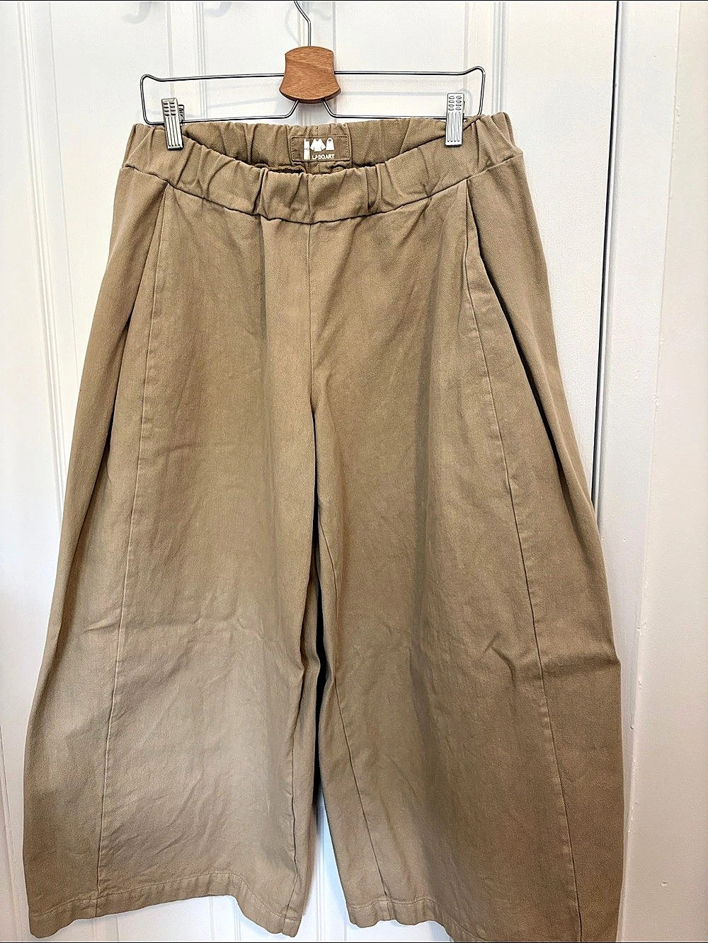 Twill Italian wide leg pants